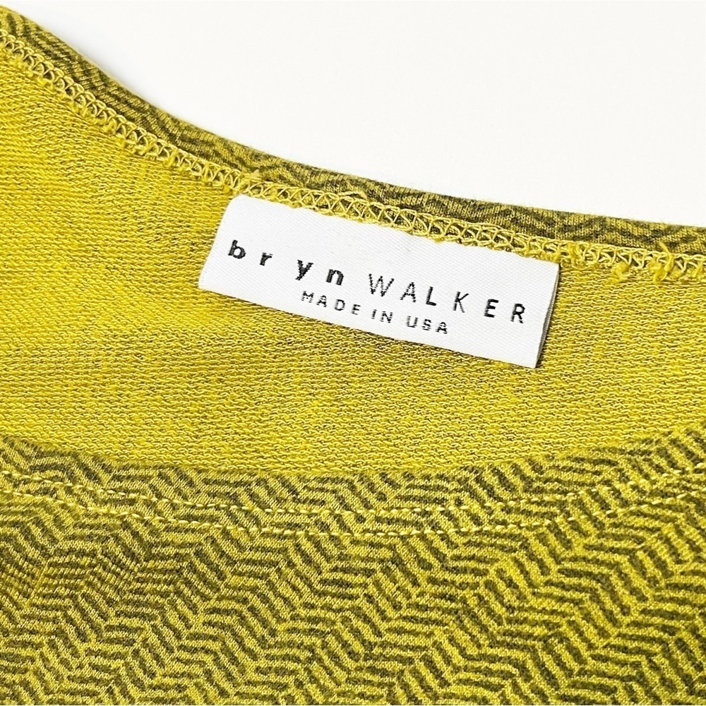 bryn Walker Ruched‎ Side Tunic Top Medium green French terry stretch lagenlook - Picture 4 of 10